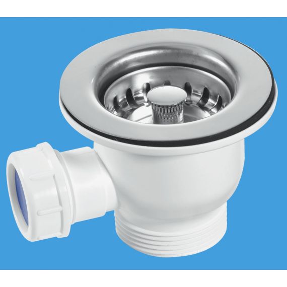 60mm Mini Stainless Steel Basket Strainer Waste with Stem ball Plug
