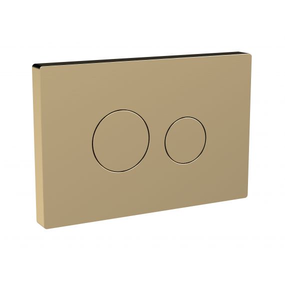 Hudson Reed Brushed Brass Round Plate for Pneumatic Dual Flush Brushed Brass MDPP03R