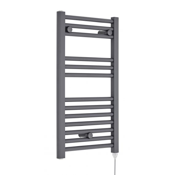 Nuie Electric Heated Towel Rail Anthracite 720 x 400mm