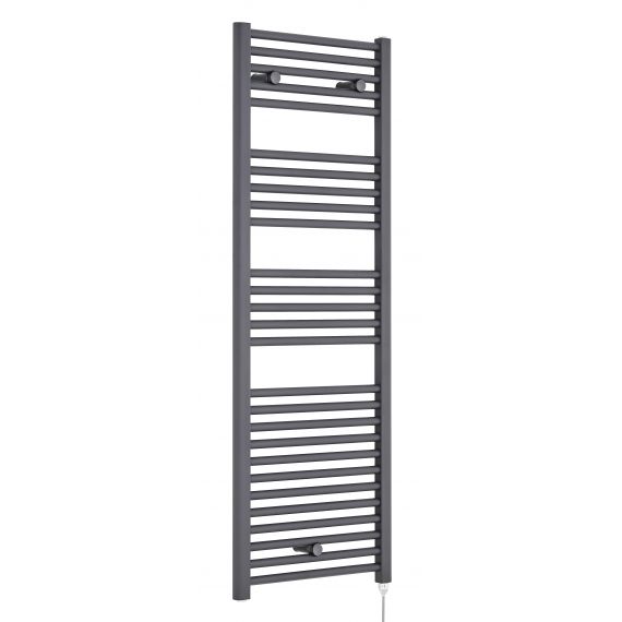 Nuie Electric Heated Towel Rail Anthracite 1375 x 480mm