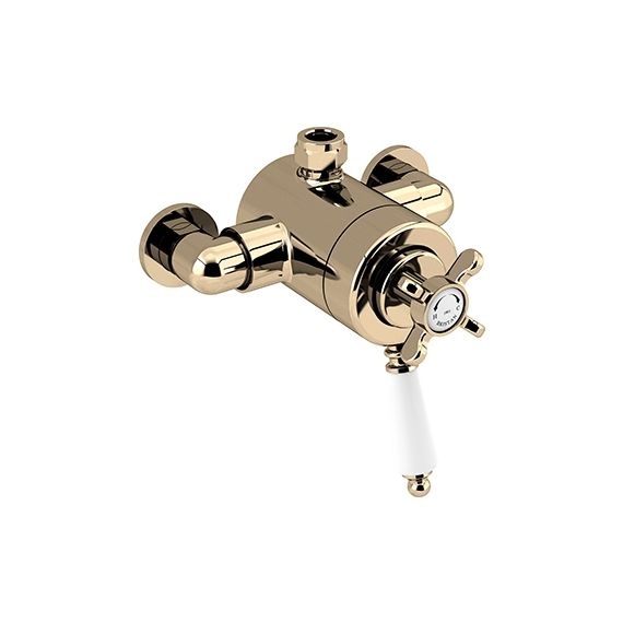 Bristan 1901 Thermostatic Top Outlet Shower Valve N2 CSHXTVO Gold