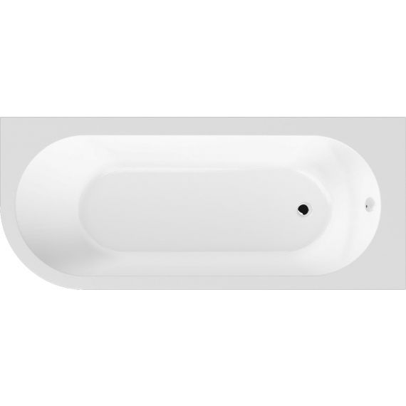 Nuie Crescent Right Hand Back to Wall Corner Bath & Panel