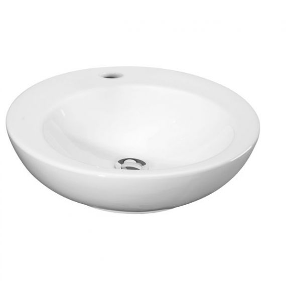 Nuie Vessel Round Free Standing Countertop Basin 1 Tap Hole 460 x 460 x 130 
