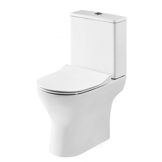 Nuie Freya Rimless Compact Close Coupled Pan, Cistern & Soft Close Seat Toilet Pack