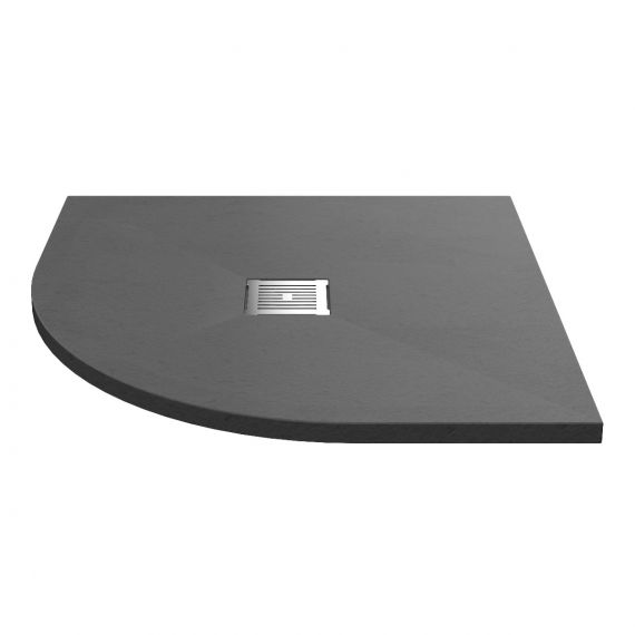 Nuie Grey Slate Slimline Quadrant Shower Tray 900 x 900