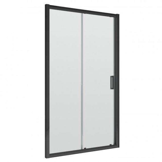 Nuie Rene 1000 x 1850mm Black Profile Sliding Shower Door