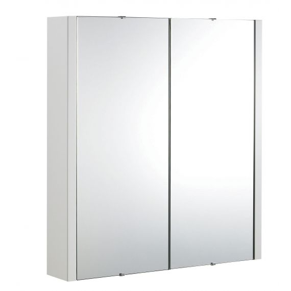 Nuie Eden Gloss White 600mm Mirror Cabinet