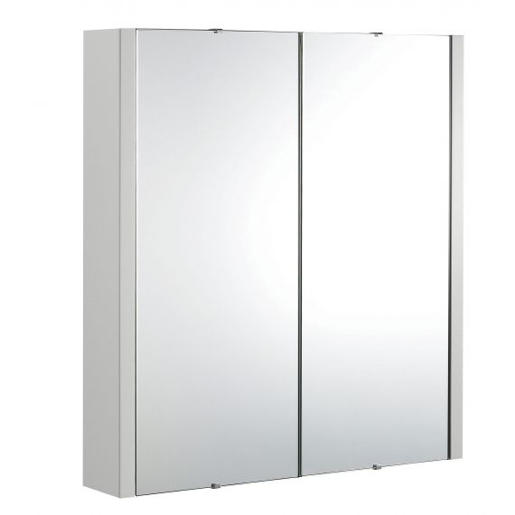 Nuie Parade Gloss Grey Mist 600mm Mirror Cabinet