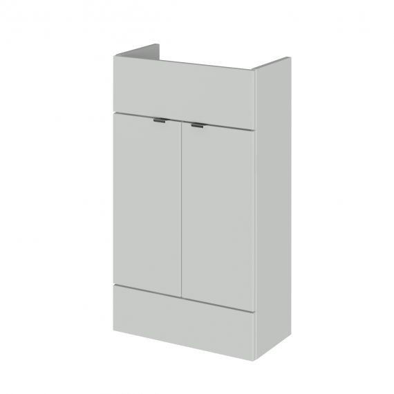 Hudson Reed Fusion Gloss Grey Mist 500mm Vanity Unit - Compact