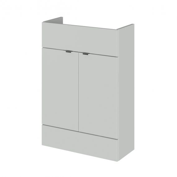 Hudson Reed Fusion Gloss Grey Mist 600mm Vanity Unit - Compact