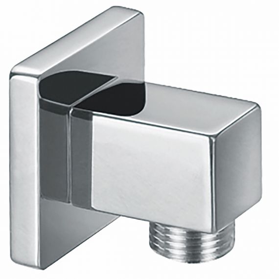 Scudo Chrome Square Elbow Shower Wall Outlet