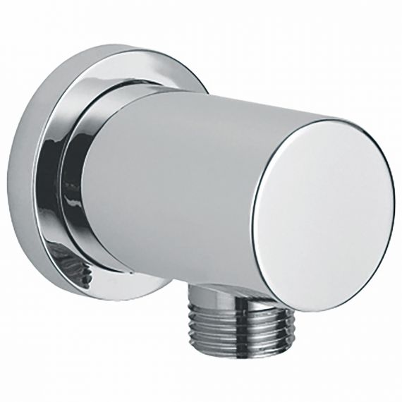 Scudo Chrome Round Elbow Shower Wall Outlet