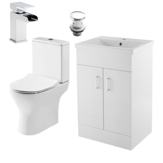 Phase Round Furniture Suite Package 600mm Gloss White
