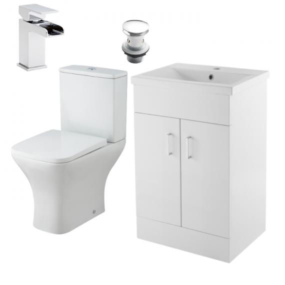 Phase Square Furniture Suite Package 500mm Gloss White