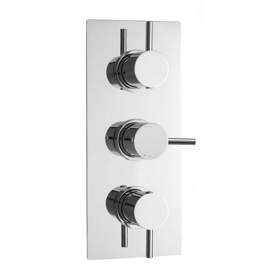 Nuie Triple Thermostatic Shower Valve With Diverter