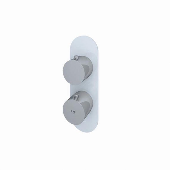 RAK-Feeling Round Single Outlet Thermostatic Concealed Shower Valve in White