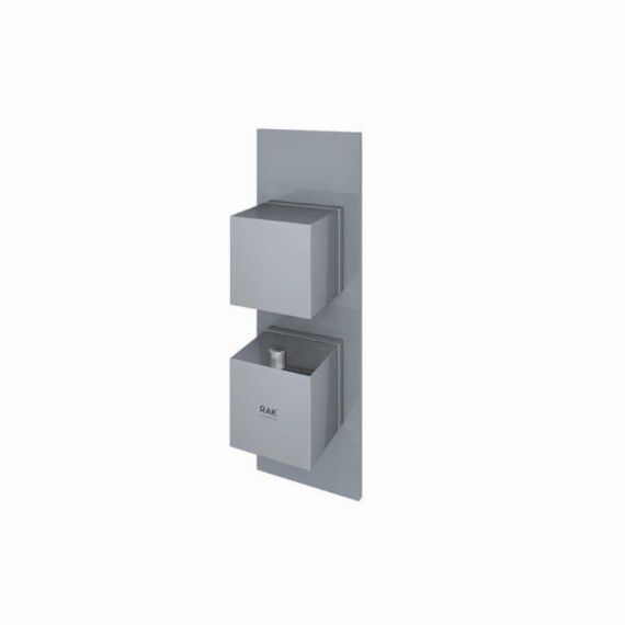 RAK-Feeling Square Single Outlet Thermostatic Concealed Shower Valve in Grey