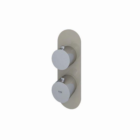 RAK-Feeling Round Single Outlet Thermostatic Concealed Shower Valve in Cappuccino