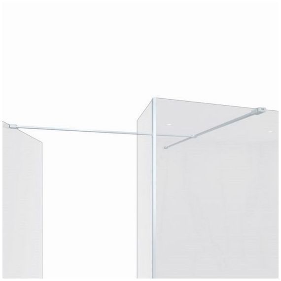 RAK-Feeling Side Panel Fixing Kit in White  (Bracing Bar with T Connector)