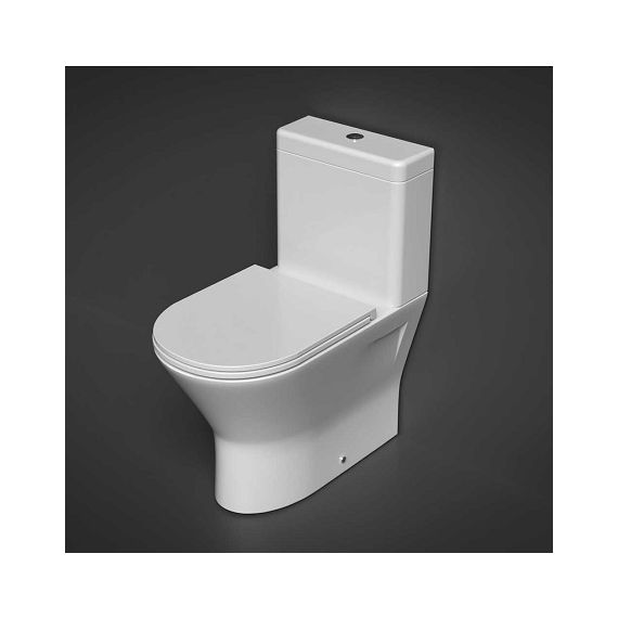 RAK Resort Mini Close Coupled BTW Rimless Toilet with Slim Sandwich Seat RSTBTWPAKMI-012