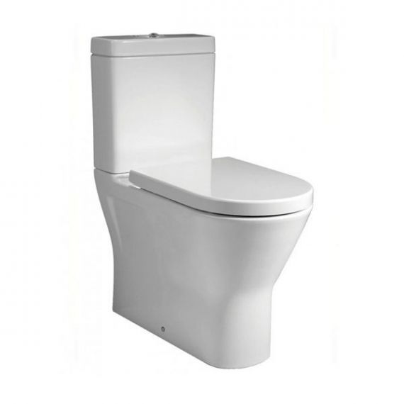 RAK Resort Mini Close Coupled BTW Rimless Toilet WC Pack including Soft close Seat RSTBTWPAK-MI