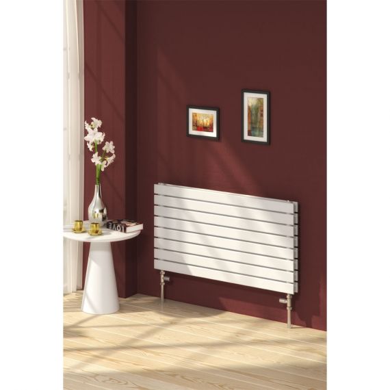 Reina Rione Double White Heated Radiator 550 x 1000mm RND-RNE1000D