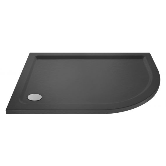 Nuie Offset Slate Grey Quadrant Shower Tray RH 1200 x 900mm