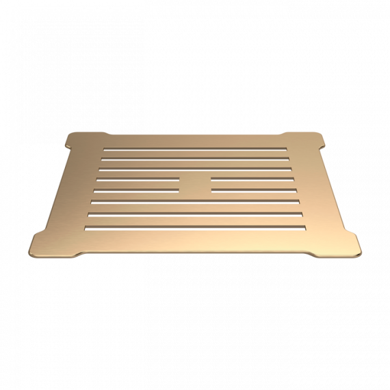 Nuie Square Brushed Brass Shower Waste Top For Shower Trays