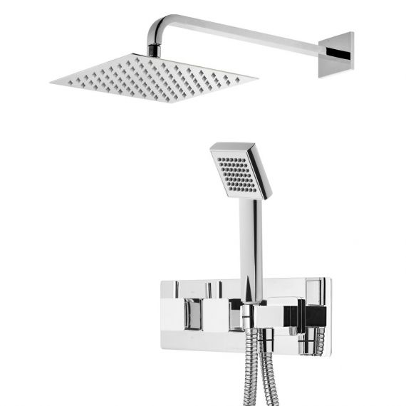 Roper Rhodes Event Square Dual Shower System with Fixed Shower Head SVSET73