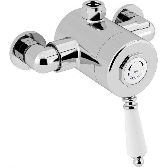Bristan 1901 Exposed Sequential Chrome Top Outlet Shower Valve Only N2 SQSHXTVO C