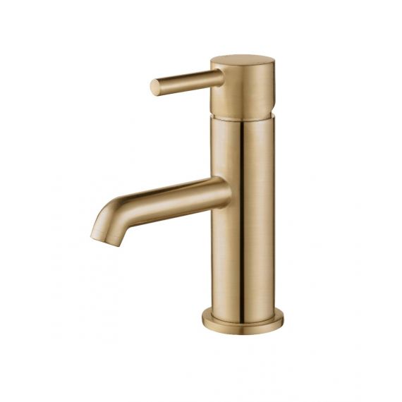 Chepstow Brushed Brass Mono Basin Mixer Tap With Waste