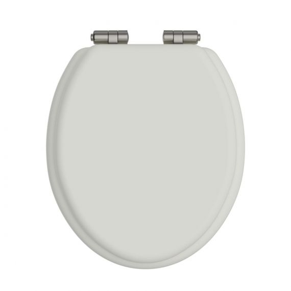 Heritage Chantilly Lace Toilet Seat With Brushed Nickel Soft Close Hinges TSCHA103SC