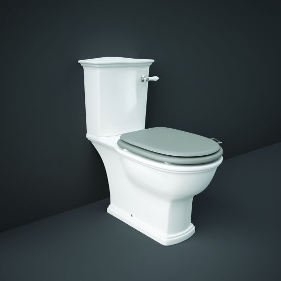 RAK-Washington WC With Lever Handle with Matt Grey Soft Close Seat (Wood)